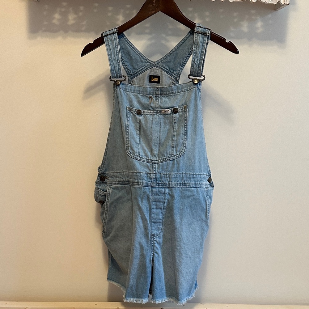 Lee Sky Blue Denim Short Overalls